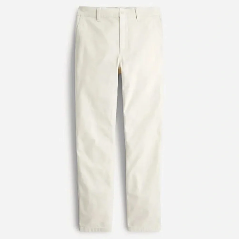 J Crew New high rise Vintage slim-straight stretch chino pant Mountain white